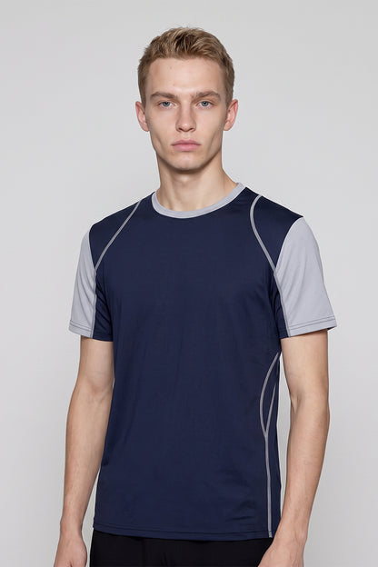 Men's Summer Colorblock Raglan Quick-Dry Athletic T-Shirt