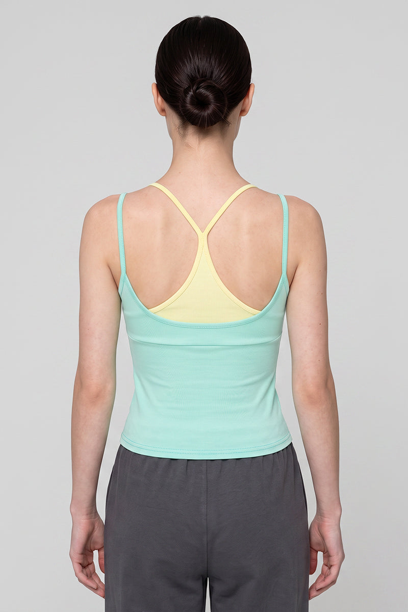 Women's Summer 2026 Colorblock Street Mock Layer Crop Tank