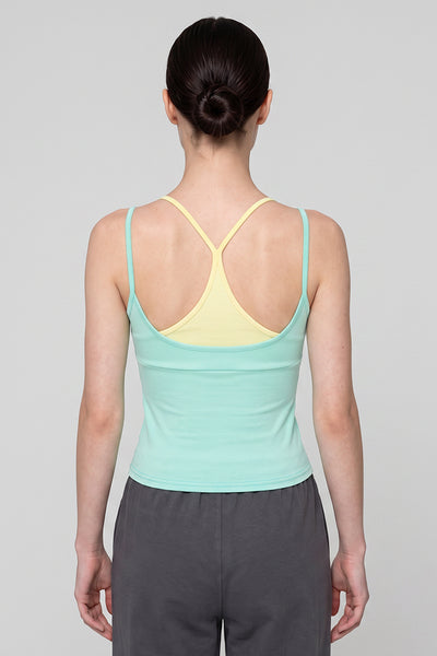 Women's Summer 2026 Colorblock Street Mock Layer Crop Tank