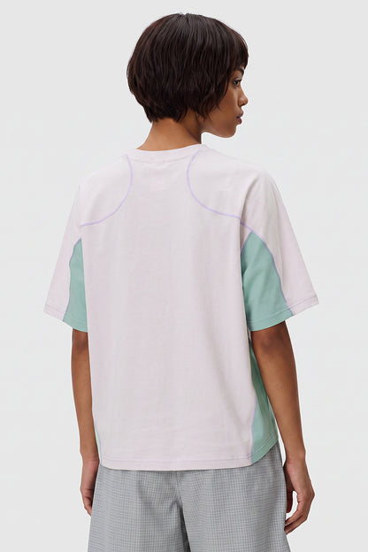 Women Summer Color Block Quick Dry Sports T Shirt