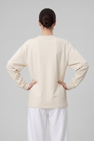 Women's Teen Fall 305g Heavy Long Sleeve Mock Layer Tee