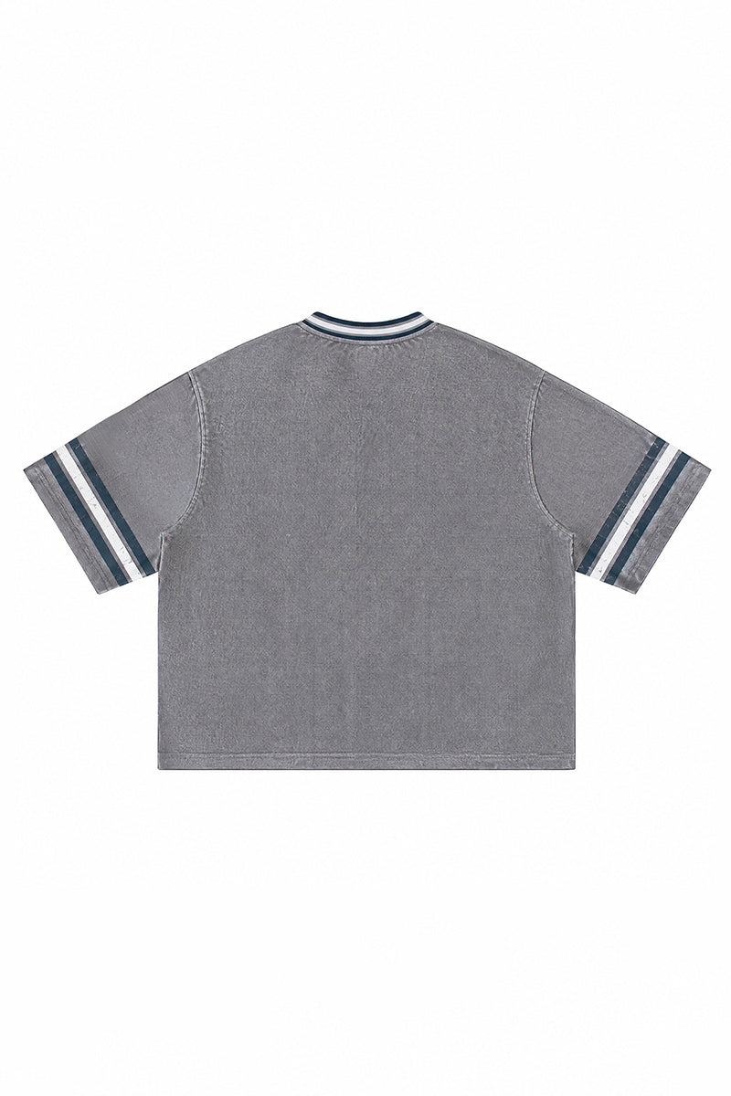 Men's Summer Striped V-Neck Breathable Athletic T-Shirt