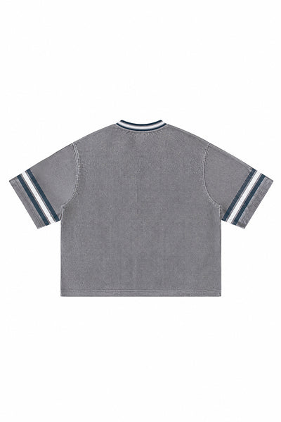 Men's Summer Striped V-Neck Breathable Athletic T-Shirt