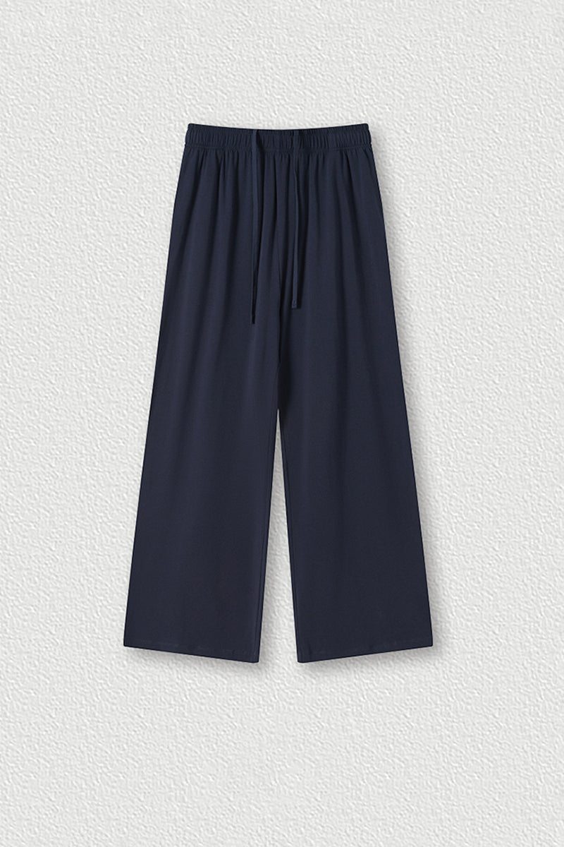 Men's Streetwear Relaxed High-Elastic Straight-Leg Pants