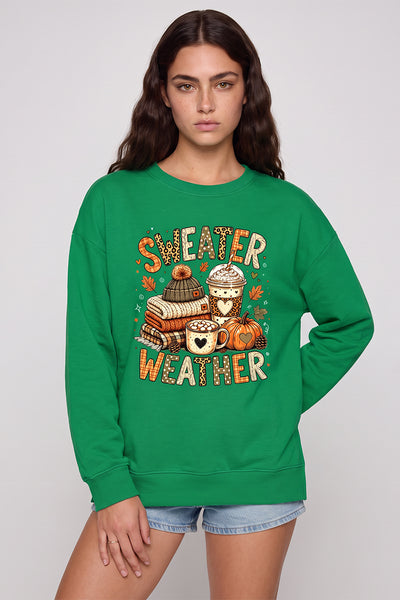 Unisex Fall Clothing Pumpkin Sweater Weather Sweatshirt