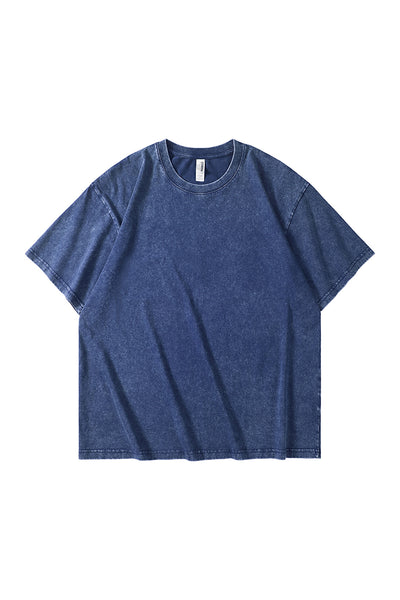 Women's Summer Vintage Washed Drop-Shoulder Oversized Tee