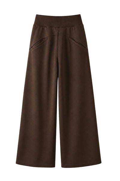 Women's Spring High-Waist Draped Wide-Leg Sweatpants