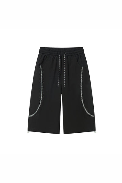Women's Summer Contrast-Stitch Quick-Dry Wide-Leg Pants