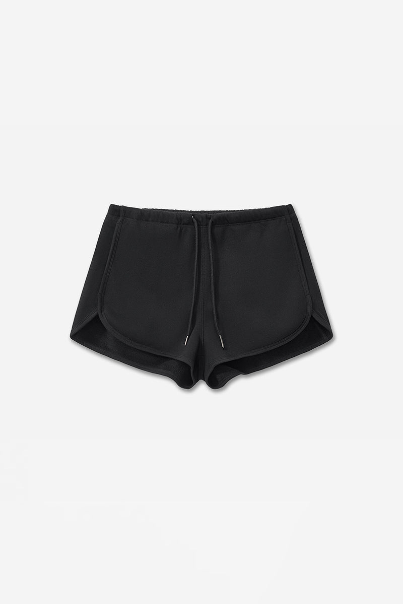 Women's Summer Cotton Drawstring Curved-Hem Athletic Shorts