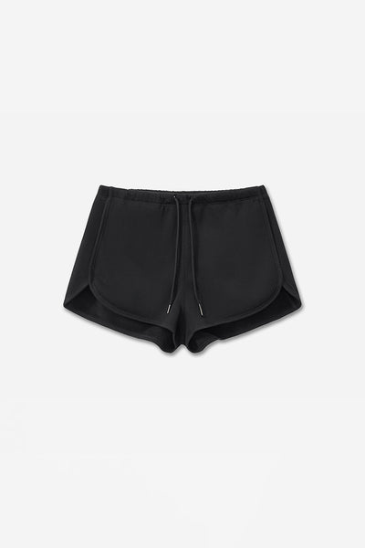 Women's Summer Cotton Drawstring Curved-Hem Athletic Shorts