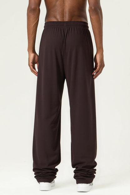 Men's Streetwear Relaxed High-Elastic Straight-Leg Pants