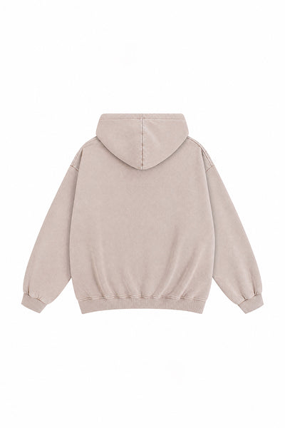 Men's Fall Winter Vintage Washed Zip-Up Pocket Hoodie