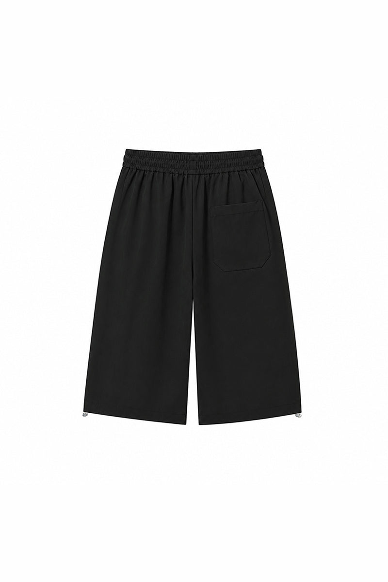 Unisex Summer Contrast-Stitch Quick-Dry Wide-Leg Pants