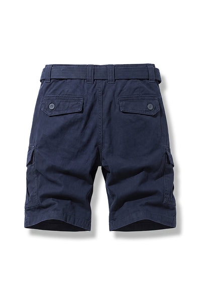 Men's Summer 100% Cotton Multi-Pocket Cargo Shorts