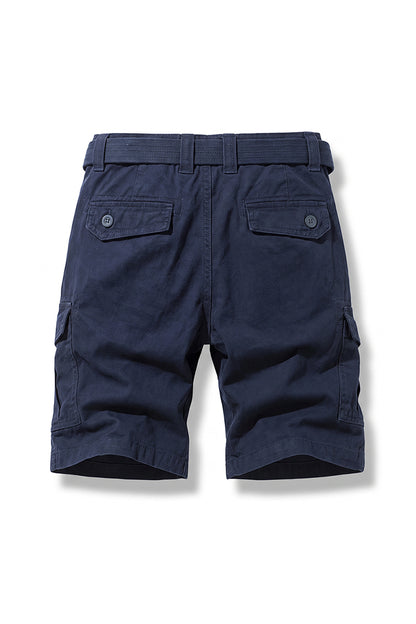 Men's Summer 100% Cotton Multi-Pocket Cargo Shorts