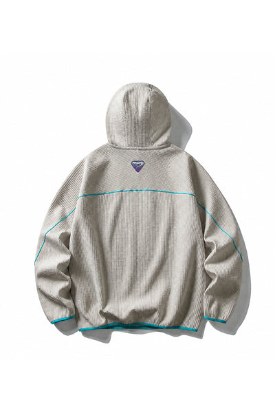Unisex Fall Waffle Outdoor Pullover Hoodie