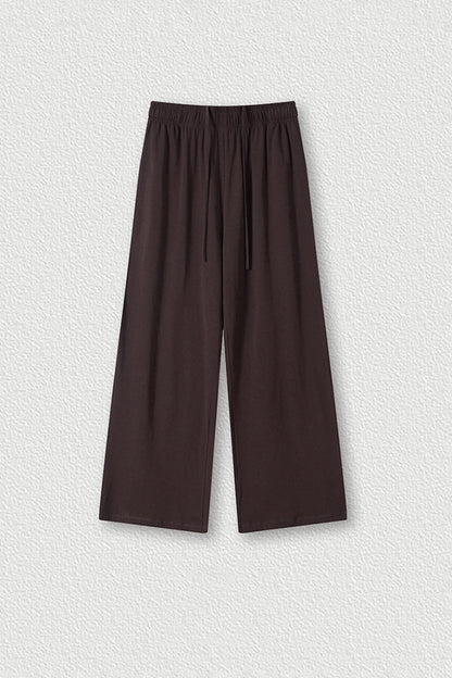 Men's Streetwear Relaxed High-Elastic Straight-Leg Pants