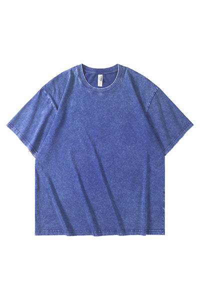 Women's Summer Vintage Washed Drop-Shoulder Oversized Tee