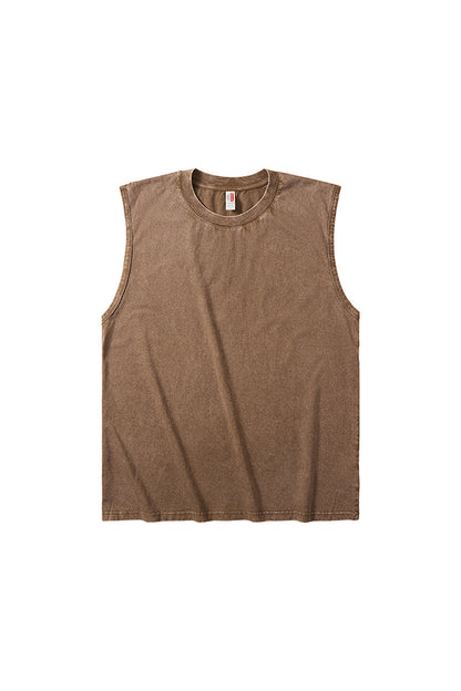 Men's Summer Vintage Washed Raw-Edge Sleeveless Tank Top