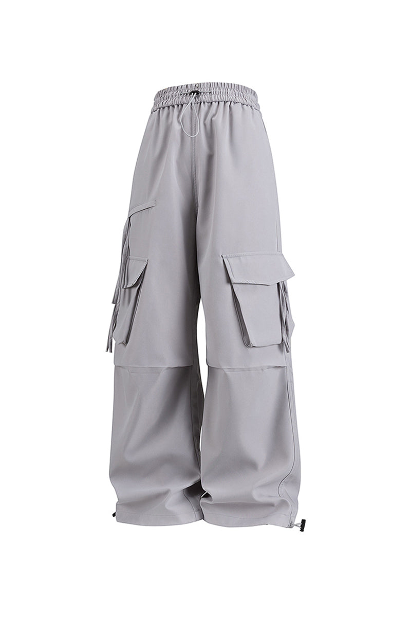 Women's Fall Winter Multi-Pocket Wide-Leg Cargo Pants