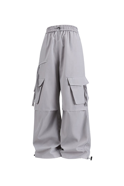 Women's Fall Winter Multi-Pocket Wide-Leg Cargo Pants