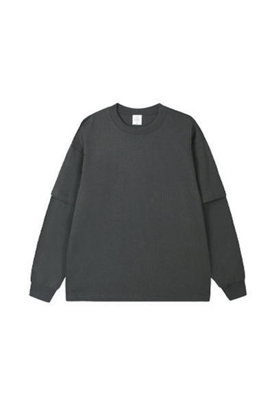 Women's Teen Fall 305g Heavy Long Sleeve Mock Layer Tee