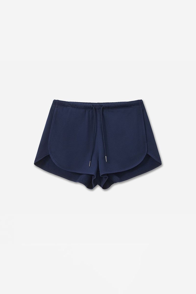 Women's Summer Cotton Drawstring Curved-Hem Athletic Shorts