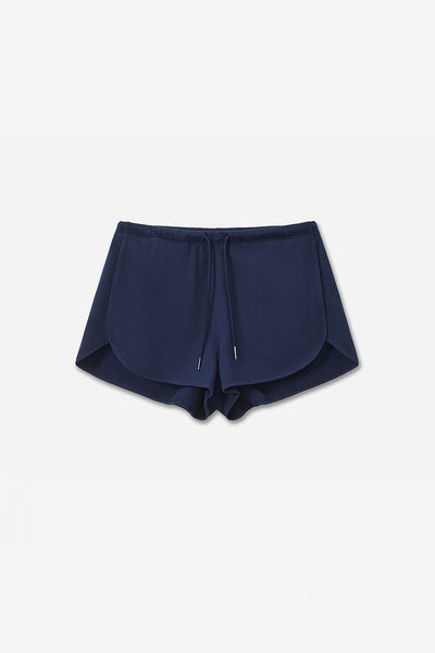 Women's Summer Cotton Drawstring Curved-Hem Athletic Shorts