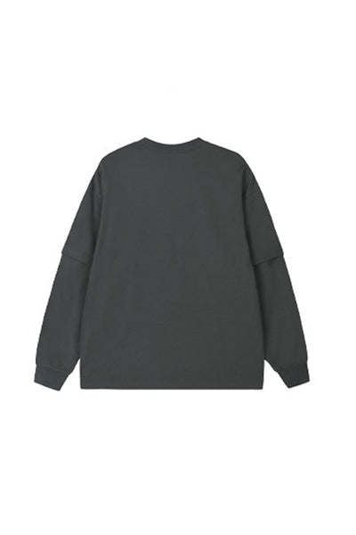 Women's Teen Fall 305g Heavy Long Sleeve Mock Layer Tee