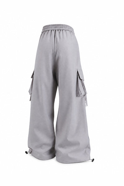 Women's Fall Winter Multi-Pocket Wide-Leg Cargo Pants