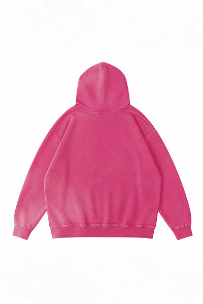 Unisex Fall Winter Vintage Washed Oversized Pocket Hoodie