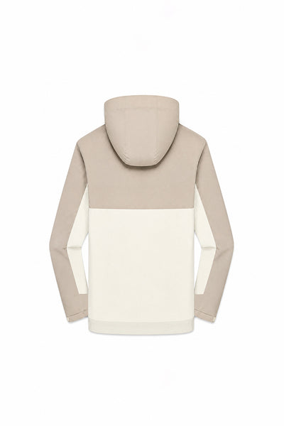 Men's Fall Winter Colorblock Hooded Windproof Shell Jacket