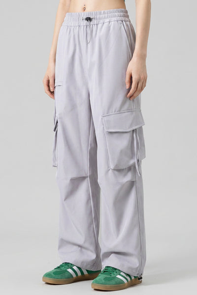 Women's Fall Winter Multi-Pocket Wide-Leg Cargo Pants