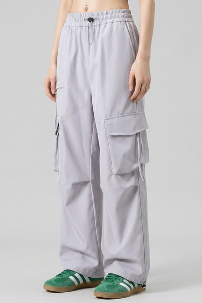 Women's Fall Winter Multi-Pocket Wide-Leg Cargo Pants
