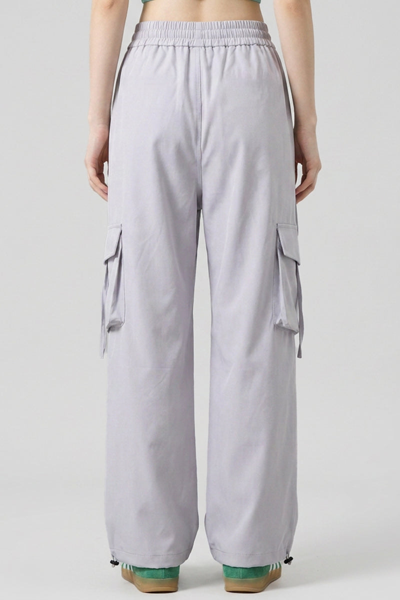 Women's Fall Winter Multi-Pocket Wide-Leg Cargo Pants