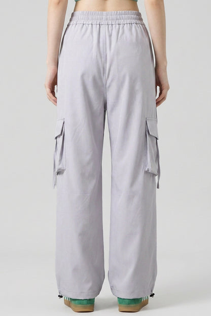 Women's Fall Winter Multi-Pocket Wide-Leg Cargo Pants