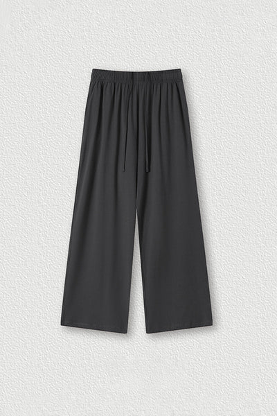 Men's Streetwear Relaxed High-Elastic Straight-Leg Pants