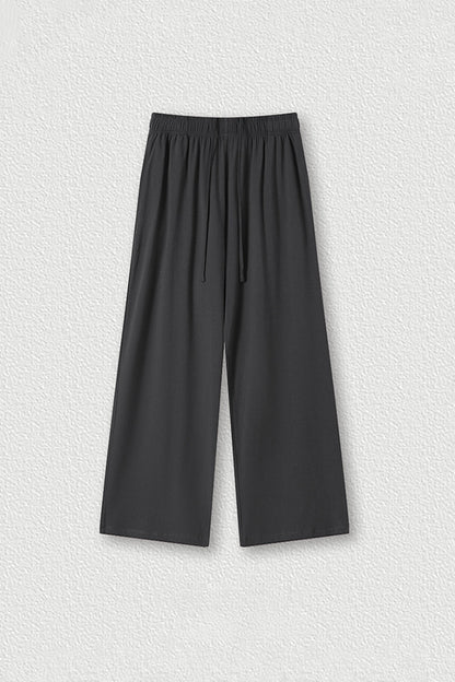 Men's Streetwear Relaxed High-Elastic Straight-Leg Pants