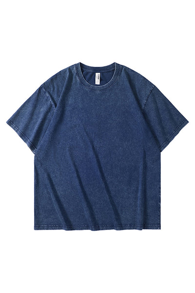 Women's Summer Vintage Washed Drop-Shoulder Oversized Tee