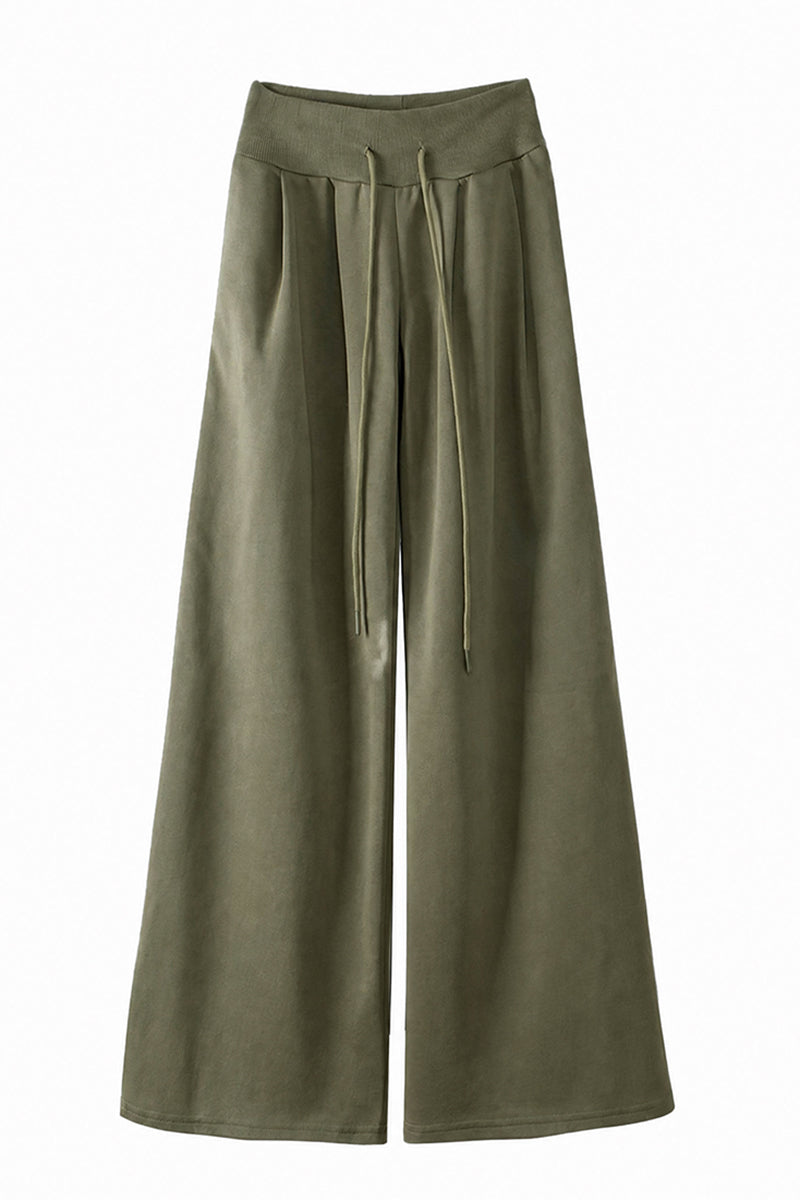 Women's Spring Extra-Long Draped Wide-Leg Sweatpants