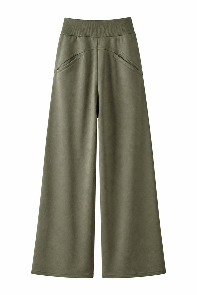 Women's Spring Extra-Long Draped Wide-Leg Sweatpants