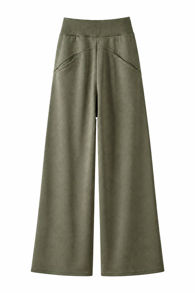 Women's Spring Extra-Long Draped Wide-Leg Sweatpants