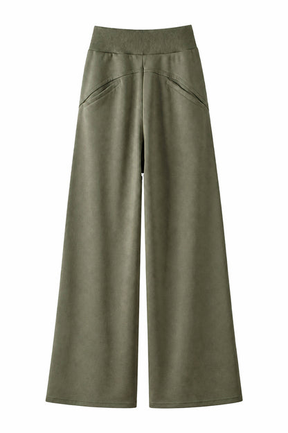 Women's Spring Extra-Long Draped Wide-Leg Sweatpants
