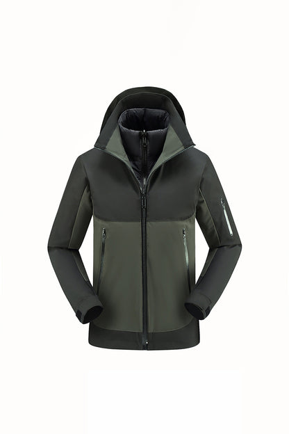 Women's Fall Colorblock Cropped Windproof Shell Jacket