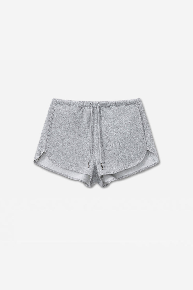 Women's Summer Cotton Drawstring Curved-Hem Athletic Shorts
