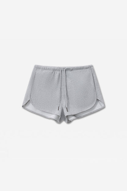Women's Summer Cotton Drawstring Curved-Hem Athletic Shorts