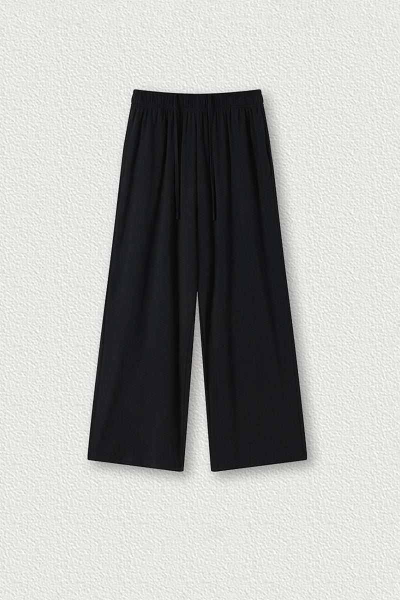 Men's Streetwear Relaxed High-Elastic Straight-Leg Pants