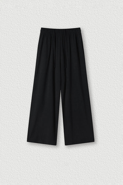 Men's Streetwear Relaxed High-Elastic Straight-Leg Pants