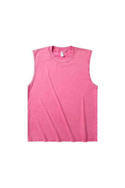 Men's Summer Vintage Washed Raw-Edge Sleeveless Tank Top