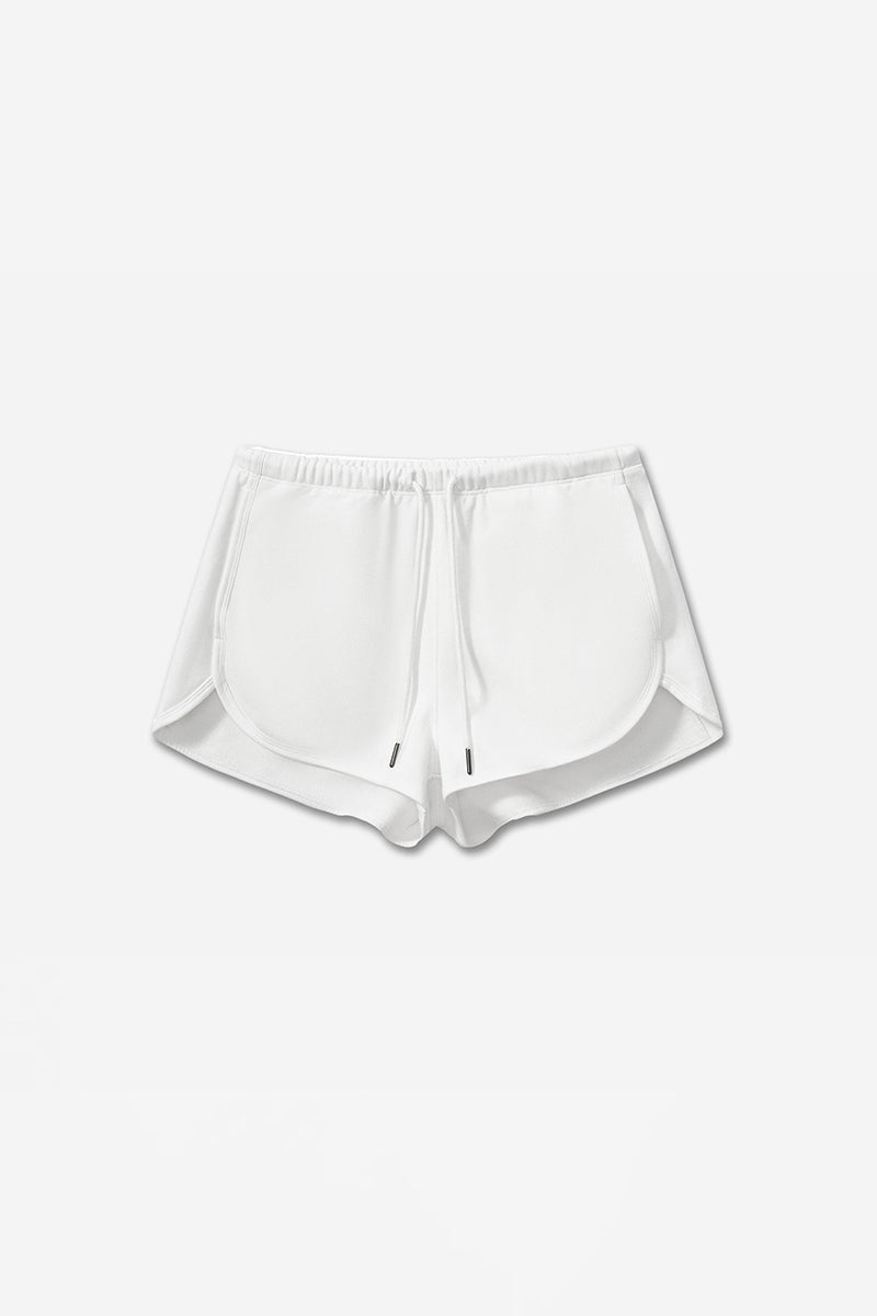 Women's Summer Cotton Drawstring Curved-Hem Athletic Shorts